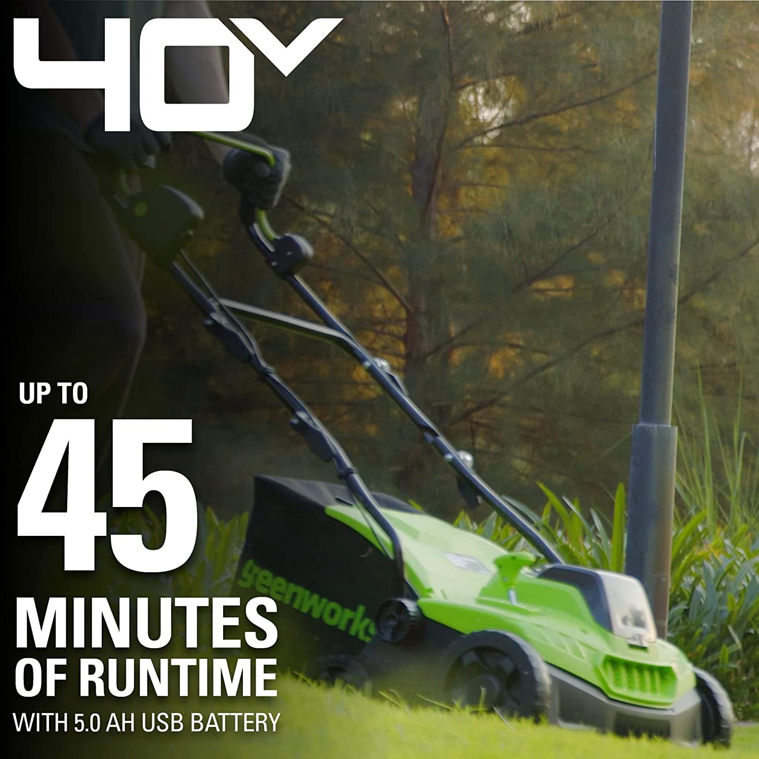 Greenworks Dethatcher/Scarifier 14â€ Battery Powered Self-Propelled Walk-Behind Mower, Cordless