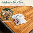 thumbnail image 3 of Patiojoy 7PCS Patio Rattan Furniture Set Outdoor Conversation Set w/Cushions Acacia Wood Table, 3 of 9