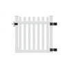 4ft x 4ft Premium Vinyl Classic Picket Gate with Powder Coated Stainless Steel Hardware