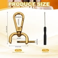 thumbnail image 2 of Uxcell Swivel Clasps Hook, ID Detachable Snap Hook with Screwdriver Dark Gold 3/4 Inch, 2 of 7