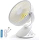 thumbnail image 1 of Ventilador portátil con clip, diseño apto para bebés, velocidades ajustables, funcionamiento silencioso, batería recargable, rotación de 360 grados para el hogar, la oficina y viajes, 1 of 5