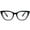 Black, variant on In Style Eyes Stylish Large Cateye Blue Light Blocking Glasses for Women Clear Rose