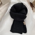 thumbnail image 6 of Plush Faux Wool Scarf Milky Tone Elegant Winter Neckwear Soft Textured Scarf For Cold Weather, 6 of 8