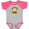 thumbnail image 3 of Inktastic Cute Monkey With Eyeglasses, Colorful Flowers Boys or Girls Baby Bodysuit, 3 of 5