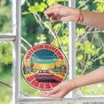 thumbnail image 6 of Retro Desert Road Trip Car Stained Glass Suncatcher Vintage Sunset Decor Traveler Gift, 6 of 8