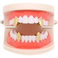 thumbnail image 2 of Metal Grillz Vampire Fangs Dracula Hip Hop Grills for Your Teeth, 2 of 4
