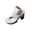 White, variant on Women's Toe Loop Heel Sandals Adjustable Buckle Platform Shoes PU Upper Plus Size Friendly for Women Street Casual Everyday Sandals