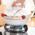 thumbnail image 4 of Lindo soporte de silicona para tapa de olla, antiderrames, resistente al calor, antidesbordamiento, utensilios de cocina duraderos (3 unidades), 4 of 6