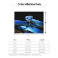 thumbnail image 5 of Yiaed Blue Viper Snake Print Blanket Throw Blanket Soft Cozy Flannel Blanket for Home Bed Sofa Couch Chair-60"x50", 5 of 6