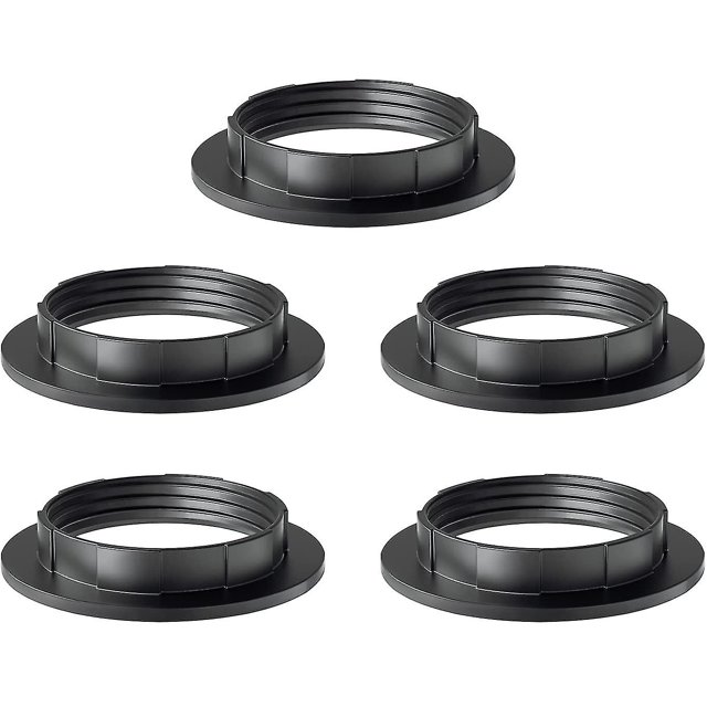 Anillo reductor de pantalla de lámpara, convertidor E27 para soporte de lámpara, anillo adaptador de arandela de ajuste de pantalla de plástico giratorio, 10 Uds.