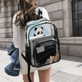 thumbnail image 3 of Iauyy Clear Backpack Heavy Duty PVC Transparent Backpack for College Workplace, Panda Playtime, 3 of 8