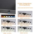 thumbnail image 3 of Melucee Eye Protection LED 5-Light Bathroom Light Fixture, Dimmable Black Modern Wall Light Over Mirror with Clear Glass Shade, 3 of 8
