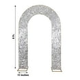 thumbnail image 3 of Efavormart Silver Big Payette Sequin Open Arch Backdrop Cover, Sparkly U-Shaped Fitted Wedding Arch Slipcover - 8ft, 3 of 7