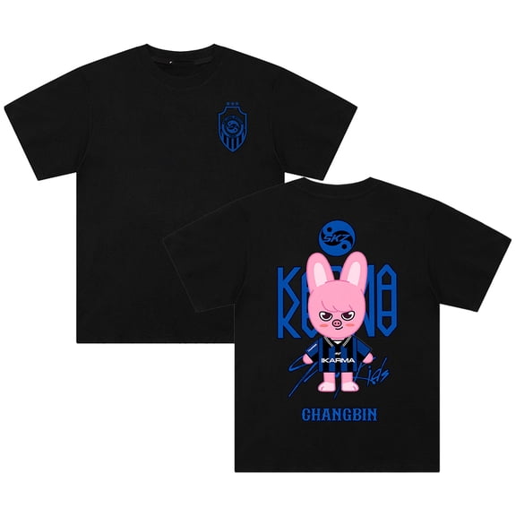 Stray Kids SKZ Karma CHANGBIN Merch T-shirt Crewneck Short Sleeve Cotton Tee Women Men Streetwear Tops