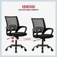 thumbnail image 4 of Mesh Desk Chair Set of 2,Ergonomic Office Chair Computer Chair with Lumbar Support& Armrests, Adjustable Mid-Back Computer Desk Chair, Modern Executive Rolling Swivel for Adults,Black, 4 of 12