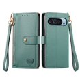 thumbnail image 2 of HLONK Wallet Case Compatible for  Pixel 9 / 9 Pro Fold Case with Card Slots Strap & Kickstand Leather with Zipper Shockproof Slim Cover Phone Case for  Pixel 9 / 9 Pro Fold Wallet Case Gr, 2 of 10
