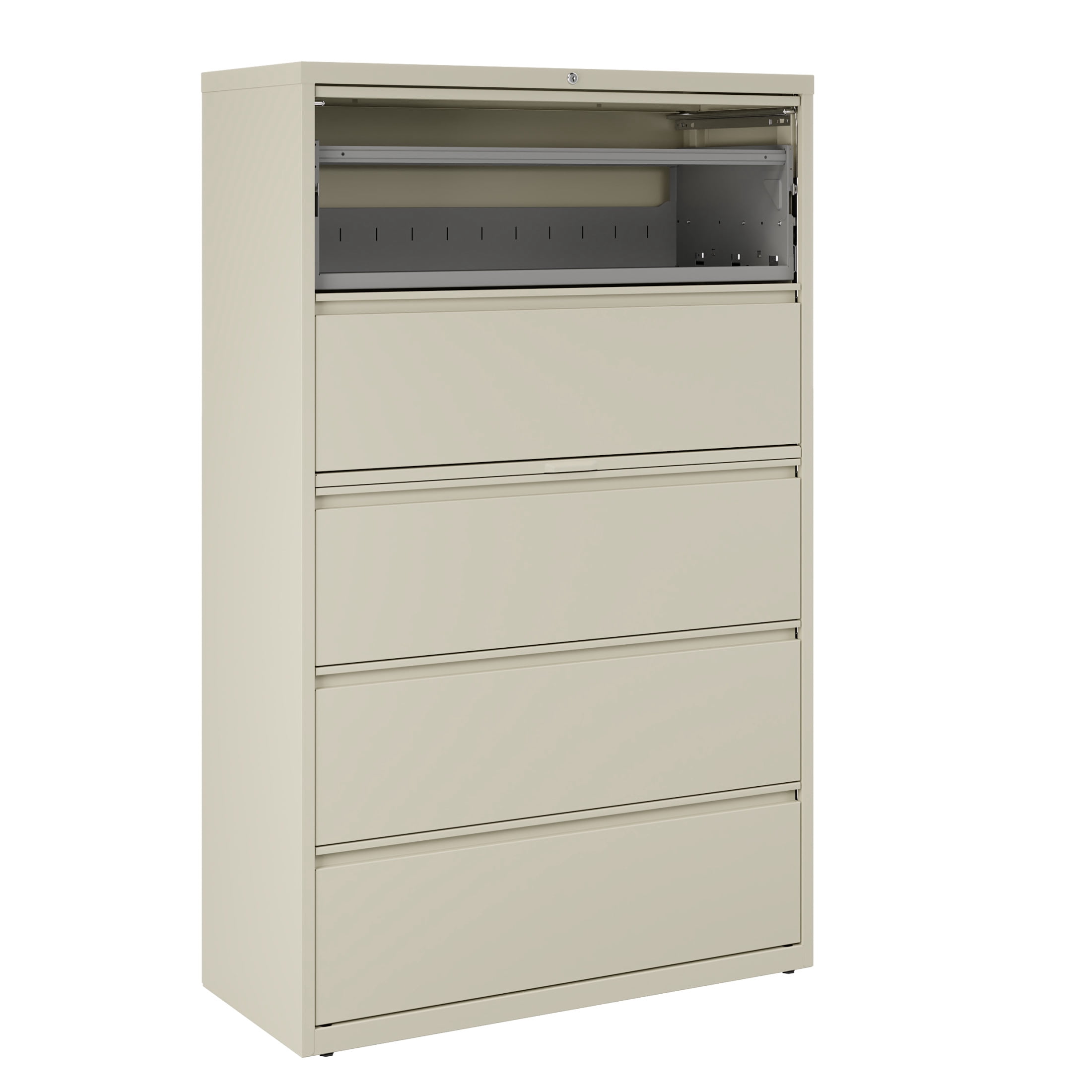Hirsh 42 inch Wide 5 Drawer Metal Lateral File Cabinet for Home and Office, Holds Letter, Legal and A4 Hanging Folders, Putty
