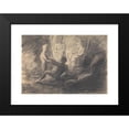thumbnail image 2 of Benjamin Robert Haydon 18x13 Black Modern Framed Museum Art Print Titled - Study of Figures in a Cave (1805), 2 of 5