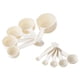 thumbnail image 1 of Juego de 10 tazas y cucharas medidoras de plástico apilables de grado alimenticio para utensilios de cocina, 1 of 1