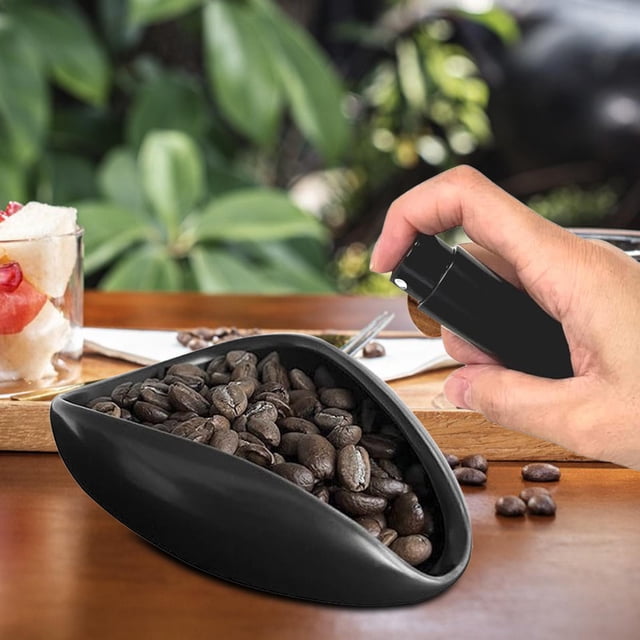 Coffee Bean Dosing Cup Ceramics Tea Dosing Tray for Coffee Shops Family Hotel 2 Pieces Set