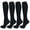 Black, variant on 4 Pair (2 Black & 2 White) Extra Soft Small/Medium Compression Socks, Moderate/Medium Graduated Compression 15-20 mmHg. Therapeutic, Occupational, Travel & Flight Knee-High Hosiery for Women and Men.