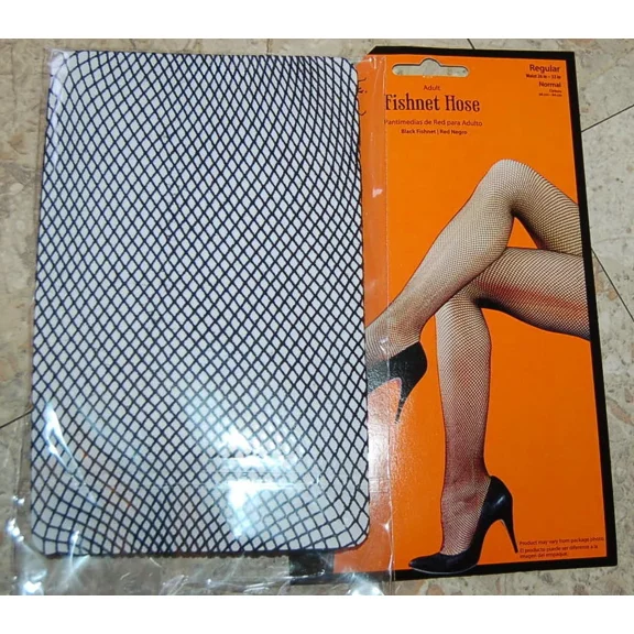 KNACK- Womens Halloween Black Fishnet Pantyhose Tights Size Reg (26-33 Inch)