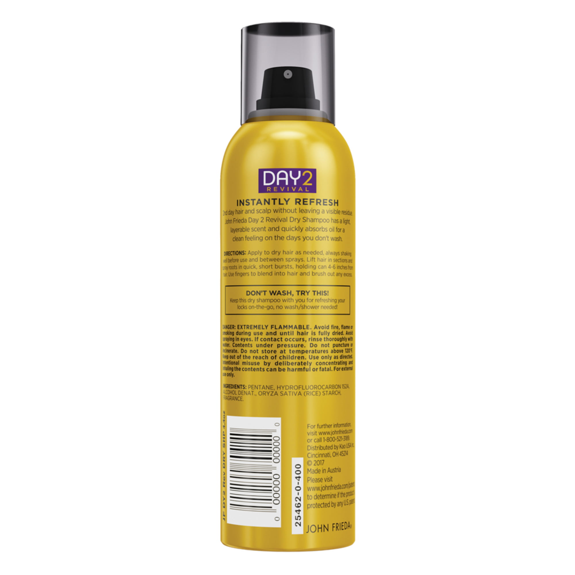John Frieda Day 2 Revival Dry Shampoo, Fine Mist Texturizing Spray,  fl  oz 