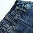 thumbnail image 4 of KIDSCOOL SPACE Baby Jeans,Toddler Elastic Waistband with D-ring High Stretch Denim Pants,Mid Blue,6-9 Months, 4 of 6