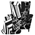 thumbnail image 2 of HUISEFOR Black White Geometric Wingback Chair Covers, Stretch Wing Chair Slipcovers, Full Protection, Anti‑Slip & Wear‑Resistant, Stretchable, for Living Room Wingback Sofa Chair, 2 of 7