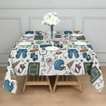 thumbnail image 3 of Blue Football Game Icons Pattern Square Tablecloth,Waterproof Square Table Cover,Wipeable Spillproof Washable Table Cover for Home Kitchen Party Decor 42"X42"(107x107cm), 3 of 6