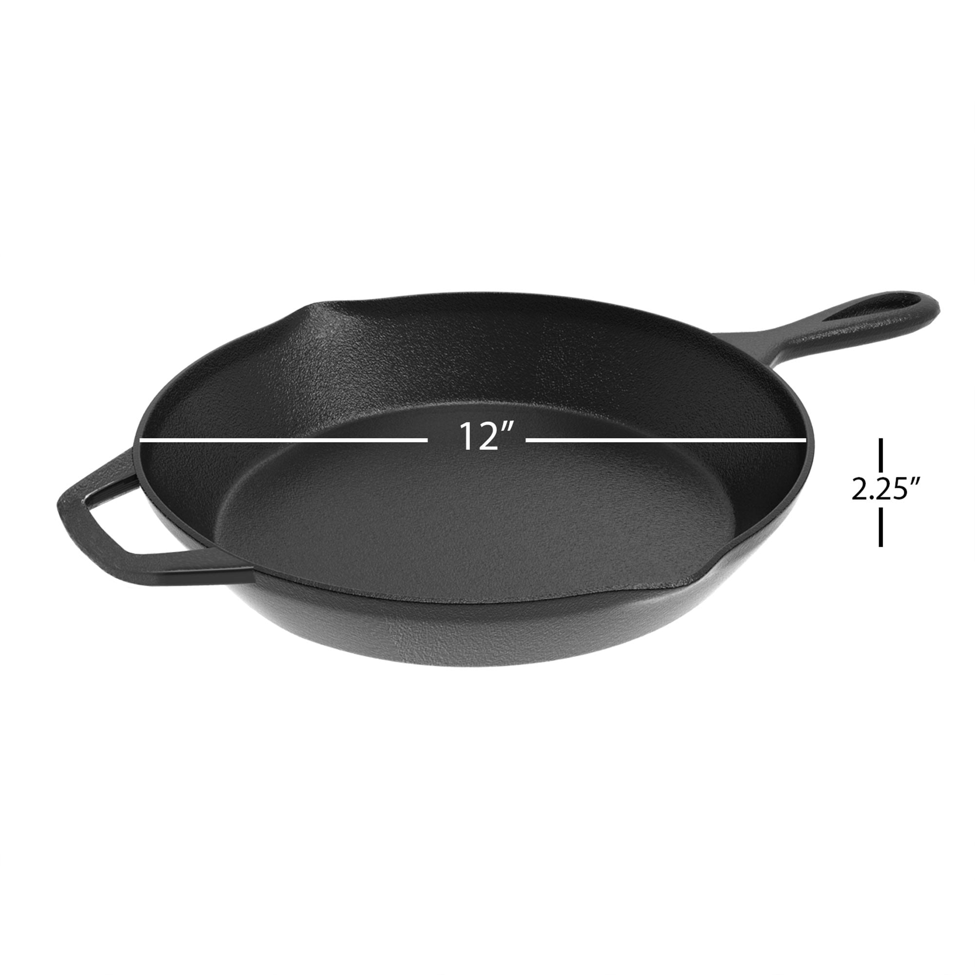 2 Piece 12 inch Cast Iron Skillet Set camping camping kitchen