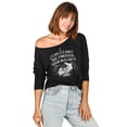 thumbnail image 2 of I Can Clearly See Through Your Bullshit Women's Fashion Slouchy 3/4 Sleeves Raglan Lightweight Sweatshirt Black Small, 2 of 3