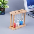 thumbnail image 3 of 1/3/5 Minutes Wood Frame Hourglass Sandglass Sand Clock Timer Random Color, 3 of 5