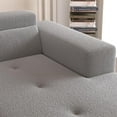 thumbnail image 5 of Demi Bonn 109" Modern Modular Sectional Sofa, Cozy Teddy Fabric L Shaped Couch with Chaise, 3-Seater Corner Sofa with Pillows for Apartments, Gray, 5 of 6