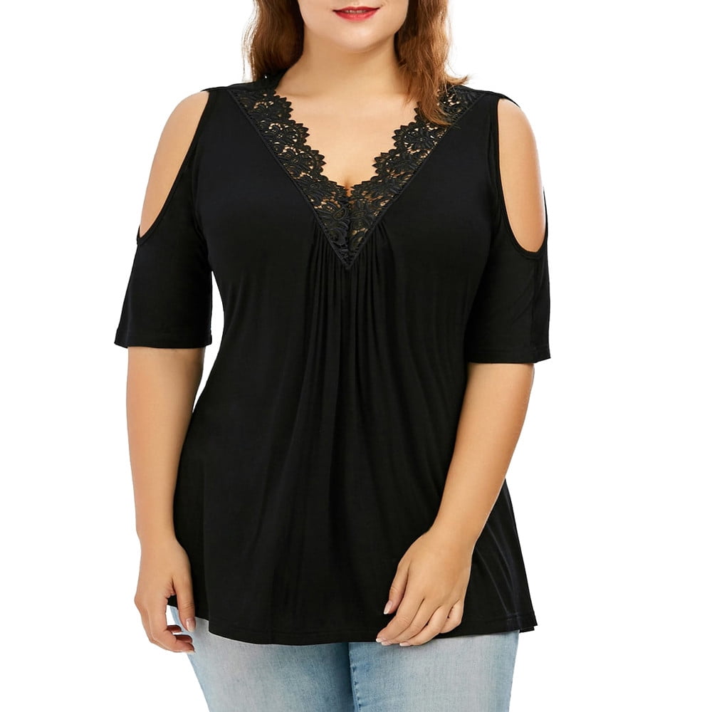 walmart plus size tops women's