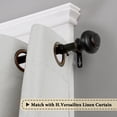 thumbnail image 2 of Single Window Curtain Rods for Windows 28 to 48 Inches Adjustable Decorative 3/4 Inch Diameter with Classic Finials, Black, 2 of 6