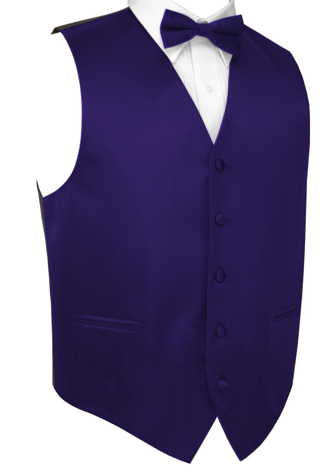 New Men's formal wedding Slim Fit Tuxedo vest Waistcoat_bow tie & hankie black 