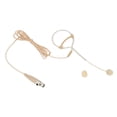 thumbnail image 4 of Beige Single Earhook Headset Mic Headworn Microphone 3.5mm 3 Pin 4 Pin Xlr S(for Shure), 4 of 9