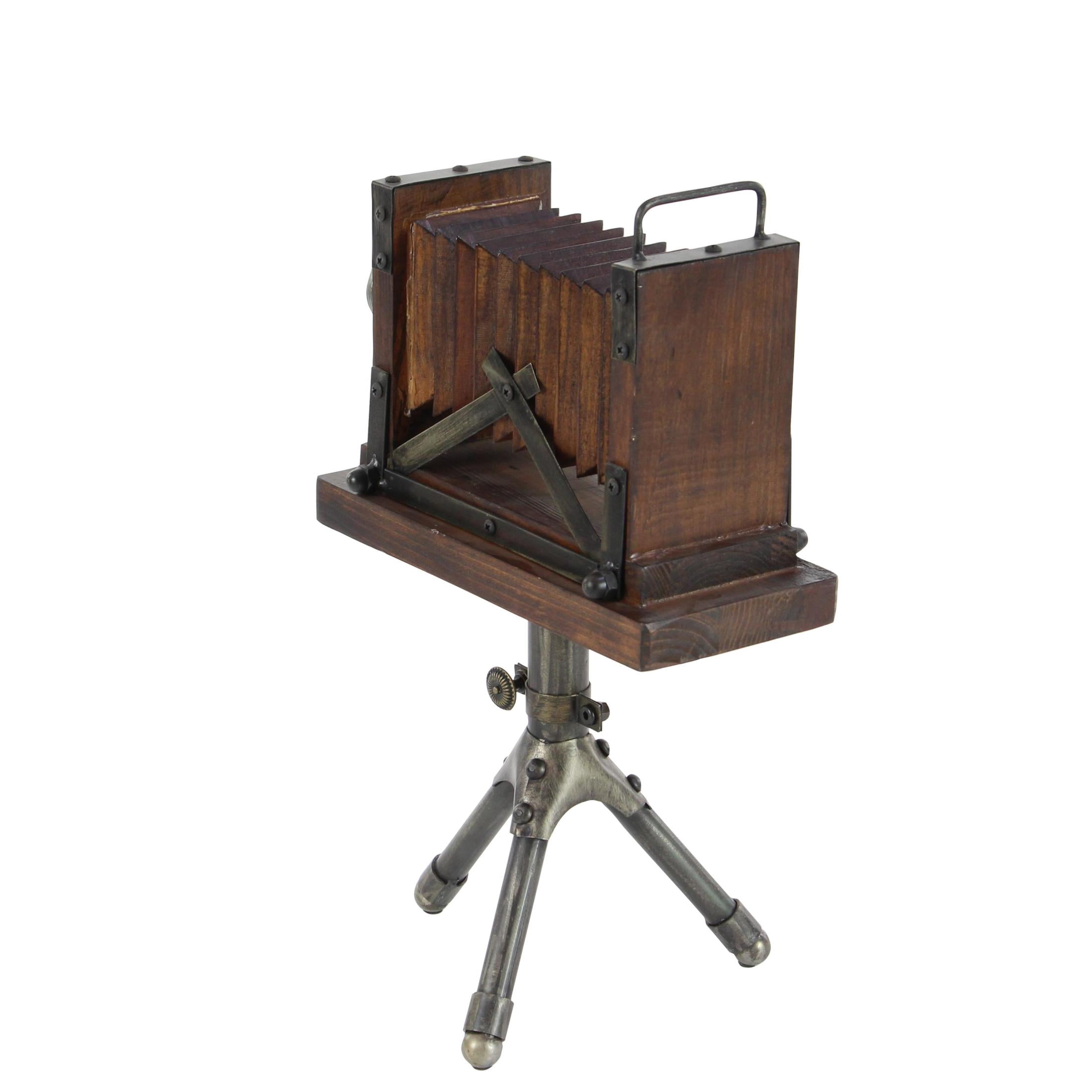 11" x 17" Brown Wood Camera Film Sculpture, by DecMode