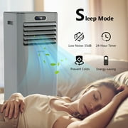 Costway 10000 BTU (6000 BTU DOE) 350 sq ft Portable Air Conditioner, Gray