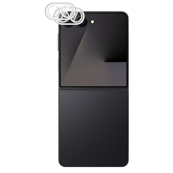 KIQ 2 Pack CLEAR Tempered Glass Screen Protector Cover for the Rear / Back Camera Lens Compatible with Samsung Galaxy Z Flip 7