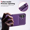 thumbnail image 2 of ChicShell For iPhone 16 Case with Cards Holder, Anti-scratch Shockproof Protection Cover For iPhone 16 Wallet Phone Case, Purple, 2 of 7
