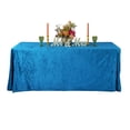 thumbnail image 3 of Velvet Tablecloth 90"X132" Rectangular Table Cover Seamless Dark Teal for Wedding, Season Decor, Holiday Celebration, Birthday Party, and Ballroom Gala, 3 of 5