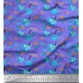 thumbnail image 1 of Soimoi polyester Crepe Fabric Leaves & Floral Printed Fabric 1 Yard 42 Inch Wide, 1 of 5