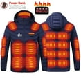 thumbnail image 2 of Gamivast Heated Puffer Jacket Men Hooded Zip Up Quilted Coats with 21 Heating Zones and 3-levels Thermal 4 Control Jacket with Pockets Stand Collar Washable USB Charging no Power Bank, 2 of 6