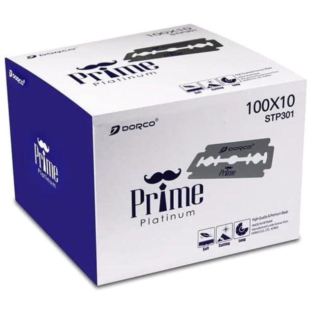 Cuchillas Dorco STP301 Prime Platinum de Doble Filo 1000 unidades