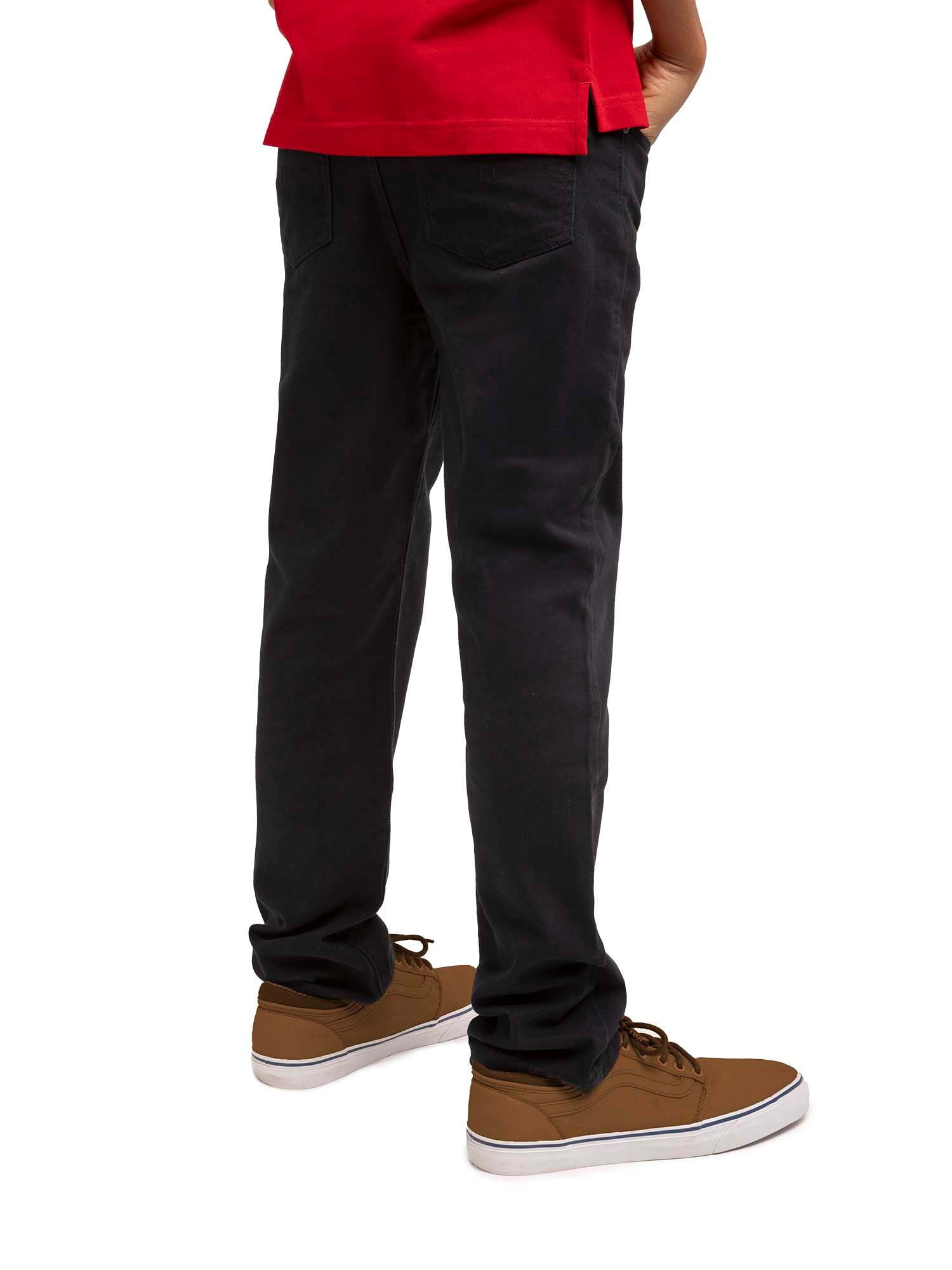 U.S. Polo Assn. Boys Stretch Twill 5-Pocket Straight Fit Pant, Sizes 4-18