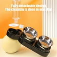 thumbnail image 5 of 3 in 1 Cat Bowl, Cat Food and Water Bowl Set with Water Dispenser and Stainless Steel Bowls, 15° Tilted Pet Raised Three Bowls for Indoor Cats, Small or Medium Sized Dogs, Cat Bowls Elevated, 5 of 6