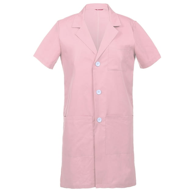 Men's Short Sleeves Lab Coat Laboratory Doctor Workwear