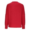 thumbnail image 4 of Fashion Women Solid Long Sleeve Pullove Turtleneck-Neck Casual Sweater Tops On Seasonal Red 10(XL), 4 of 6
